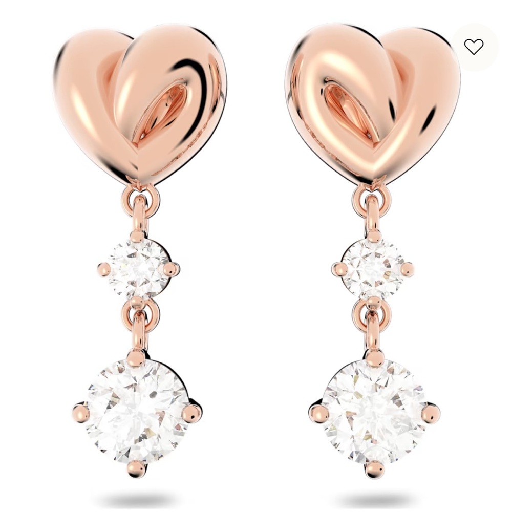 Swarovski life long heart drop earrings